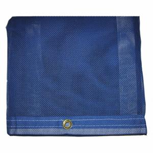MAURITZON MBT-12-02-2030 Mesh Tarp, Std Duty, 20 x 30 ft Cut Size, 19 ft 6 Inch x 19 ft 6 Inch Finished Size, Blue | CT2JKN 48NV03