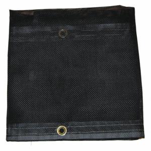 MAURITZON MBT-12-04-1218 Mesh Tarp, Std Duty, 12 x 16 ft Cut Size, 11 ft 6 Inch x 17 ft 6 Inch Finished Size, Black | CT2JHZ 48NV29