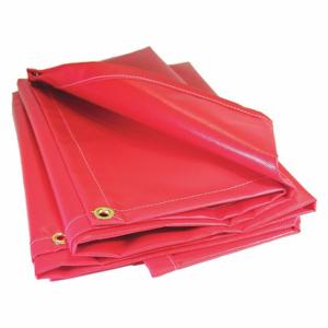 MAURITZON SALR-02-0318 Tarp, Heavy Duty, 3 x 20 ft 4 Inch Cut Size, 3 ft x 18 ft Finished Size, 20 mil Thick, Red | CT2JMR 48NW44