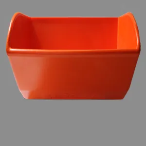 MAXI-LIFT TTCC13X7 P O Elevator Bucket, 13 7/8 Inch Length, 6 7/8 Inch Depth, Polyethylene, Orange | CJ3WVK