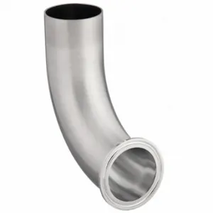 MAXPURE TE2C6L1.5-PD Elbow Adapter, 316L Stainless Steel, Orbital Weld X Clamp, 1 1/2 Inch X 1 1/2 Inch Tube Od | CT2KPP 792PK8