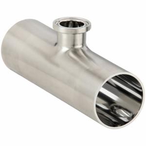 MAXPURE TE7RWWCS6L.75X.5-PD Short Outlet Reducing Tee, 316L Stainless Steel, Orbital Weld x Orbital Weld x Clamp | CT2LYN 792KY2