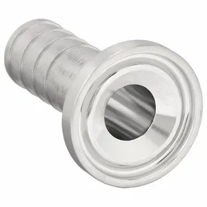 MAXPURE TEG14RT6L.75X.25-PM Straight Adapter, 316L Stainless Steel, Clamp x Rubber Hose Barb | CT2KTN 792M06