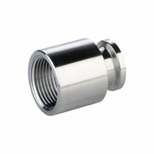 MAXPURE TEG226L.75X.25-PM Straight Adapter, 316L Stainless Steel, Clamp x FNPT, 1/4 Inch Tube OD | CT2KRD 792M44
