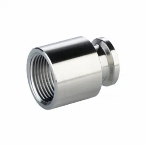 MAXPURE TEG226L1.0X.75-PM Straight Adapter, 316L Stainless Steel, Clamp x FNPT, 3/4 Inch Tube OD | CT2KRH 792M50