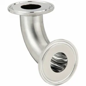 MAXPURE TEG2C6L4.0-PD Elbow, 316L Stainless Steel, Clamp X Clamp, 4 Inch X 4 Inch Tube Od, Light Polish | CT2LBD 792M70