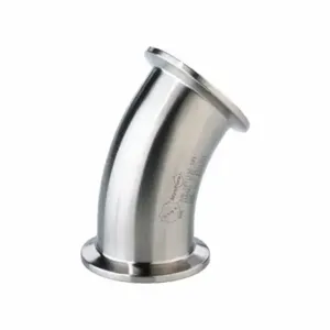 MAXPURE TEG2K6L1.5-PL Elbow, 316L Stainless Steel, Clamp X Clamp, 1 1/2 Inch X 1 1/2 Inch Tube Od, 32 Ra | CT2KXJ 792ME9