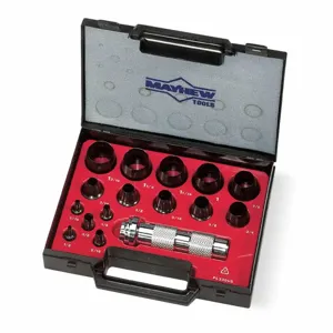 MAYHEW TOOLS 66000 Hollow Punch Set, 9 Inch Size, 16 Pieces | AE4RJL 5MM17