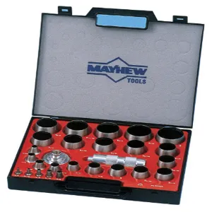 MAYHEW TOOLS 66002 Hollow Punch Set, 13 Inch Size, Alloy Steel, 27 Pieces | AE4RJM 5MM18