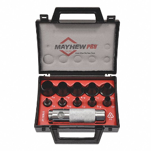 MAYHEW TOOLS 66008 Hollow Punch Set, Sae Alloy, 11 Pieces | AB7WCZ 24D580