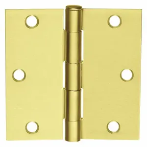 MCKINNEY 3 Â½ 3 Â½ 1400 4 Butt Hinge, 3 Holes per Leaf, 1 1/4 Inch Door Leaf Width, 180 Deg Range of Motion, Square | CT2MLX 443L93