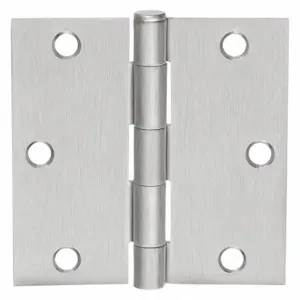 MCKINNEY 3½x3½ 1400 26D Butt Hinge, 3 Holes per Leaf, 1 1/4 Inch Door Leaf Width, 180 Deg Range of Motion, Square | CT2MLA 443L96