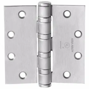 MCKINNEY 4 1/2X4 1/2 T4A3786 26D Hinge, Brass, Satin Chrome, Square, 4 Holes per Leaf, Screw-On, Ball, Barrel | CT2MNZ 56HL14