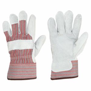 MCR SAFETY 1270B Leather Gloves, Size L, Wing Thumb, Cotton/Polyester, 1270B, 12 PK | CT2TRZ 26J389