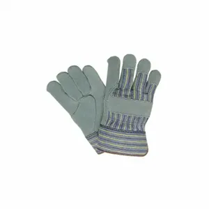 MCR SAFETY 1450L Leather Gloves, Size L, Std, Work Glove, Cowhide, Wing Thumb, Safety Cuff, Foam, 12 PK | CT2CGD 26K102