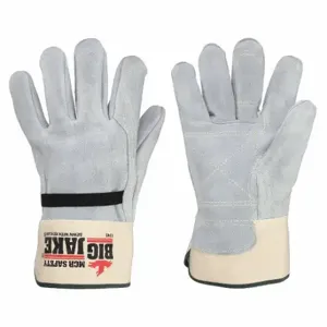 MCR SAFETY 1745XL Leather Gloves, Size XL, Work Glove, Includes Double Palm, Cowhide, Premium, 12 PK | CT2RGD 491R59