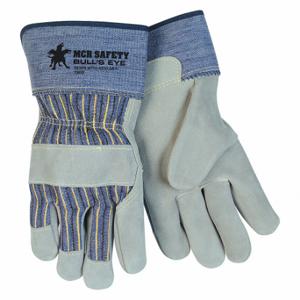 MCR SAFETY 1900L Leather Gloves, Size L, Wing Thumb, Kevlar, 12 PK | CT2TTA 26K230