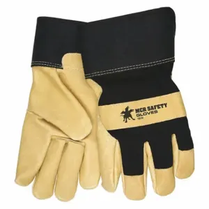 MCR SAFETY 1970S Leather Gloves, Size S, Premium, Work Glove, Pigskin, Wing Thumb, Safety Cuff, 12 PK | CT2CGZ 26K478