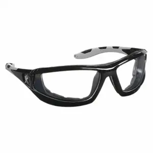 MCR SAFETY 22JJ48 Safety Glasses, Anti-Fog /Anti-Scratch, Eye Socket Foam Lining, Wraparound Frame, Black | CT2TET