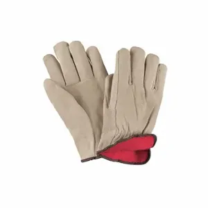 MCR SAFETY 3150XL Leather Gloves, Size XL, Premium, Drivers Glove, Cowhide, Straight Thumb, Fleece, 12 PK | CT2CHE 26K160