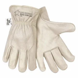 MCR SAFETY 3224L Leather Gloves, Size L, Cowhide, Premium, Glove, Full Finger, Unlined, Wing Thumb, 12 PK | CT2TRJ 26K845