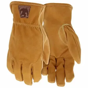 MCR SAFETY 3430XL Leather Gloves, Size XL, Sasquatch Leather, Premium, Glove, Full Finger, Brown, 12 PK | CT2UGU 801C11