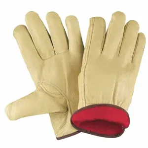 MCR SAFETY 3450XL Leather Gloves, Size XL, Premium, Drivers Glove, Pigskin, Keystone Thumb, Fleece, 12 PK | CT2CHH 26K558