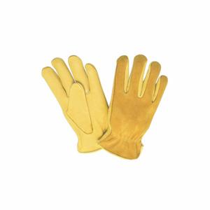 MCR SAFETY 3505L Leather Gloves, Size L, Keystone Thumb, Cotton/Polyester, 12 PK | CT2UHT 26K840