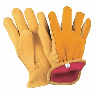 MCR SAFETY 3555M Leather Gloves, Size M, Premium, Drivers Glove, Deerskin, Keystone Thumb, Fleece, 12 PK | CT2CGL 26K817