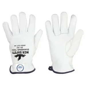 MCR SAFETY 3611DTM Leather Gloves, Size M, Drivers Glove, Goatskin, Premium, ANSI Cut Level A4, Full, 1 Pair | CT2RAN 491R51