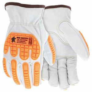 MCR SAFETY 36136KDPS Leather Gloves, Size S, Double Palm, Goatskin, Drivers Glove, ANSI Cut Level A5, 12 PK | CT2RCL 60HR49