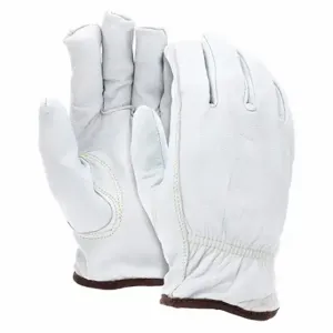 MCR SAFETY 3613HL Leather Gloves, Size L, Drivers Glove, Goatskin, Std, ANSI Cut Level A4, Aramid, 12 PK | CT2RJG 60JA05