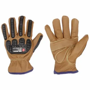 MCR SAFETY 36336KM Leather Gloves, Size M, Goatskin, Drivers Glove, ANSI Cut Level A5, Palm Side, 12 PK | CT2RAX 60HR17