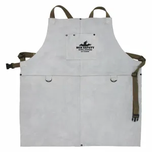 MCR SAFETY 38130MW Leather Welding Bib Apron 24X 30 | AH2FRX 26H961