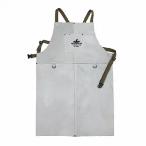 MCR SAFETY 38136MW Welding Apron, Bib Apron, 36 Inch Length, Gray, Cowhide, 24 Inch Width | CT2MUA 26J038