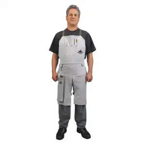 MCR SAFETY 38236MW Apron, Split Leg Apron, 36 Inch Length, Gray, 24 Inch Wd | CT2MRA 26J166