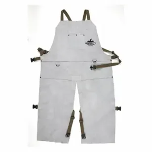 MCR SAFETY 38242MW Welding Apron, Split Leg Apron, 42 Inch Length, Gray, Cowhide, 24 Inch Width | CT2MRC 26J253