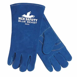 MCR SAFETY 4600XXL Welding Gloves, Stick, 2XL/11, PK 12, Wing Thumb, Gauntlet Cuff, Premium, Blue Cowhide | CT2TYF 26K824