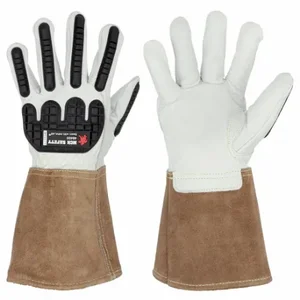 MCR SAFETY 48406XL Leather Gloves, Size XL, Goatskin, Drivers Glove, ANSI Impact Level 1, Unlined, 12 PK | CT2RGF 60HR25