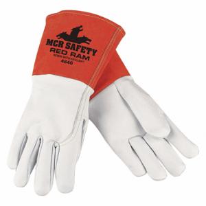 MCR SAFETY 4840L Welding Gloves, MIG, TIG, L/9, PK 12, Straight Thumb, Gauntlet Cuff, Premium | CT2TXK 26K653
