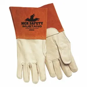 MCR SAFETY 4940XL Welding Gloves, MIG, TIG, XL/10, PK 12, Straight Thumb, Gauntlet Cuff, Premium | CT2TXY 26K935