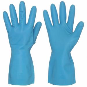 MCR SAFETY 5180B Chemikalienbeständiger Handschuh, 18 mil dick, 12 Zoll Länge, Körnung, M-Größe, blau, 1 Paar | CT2MZY 48GL79