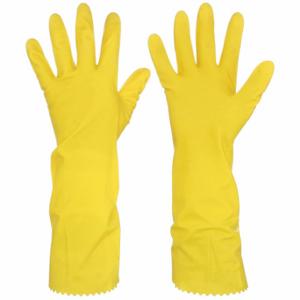 MCR SAFETY 5255L Chemical Resistant Glove, 18 mil Thick, 15 Inch Length, Diamond, L Size, Yellow, 1 Pair | CT2NAG 48GL89