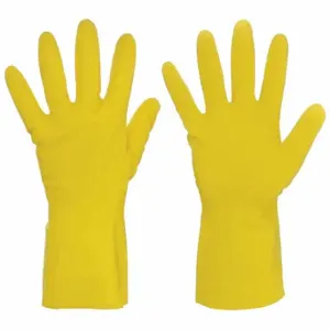 MCR SAFETY 5290 Chemical Resistant Glove, 18 mil Thick, 12 Inch Length, Grain, L Size, Yellow, 12 Pack | CT2NBZ 49DA34