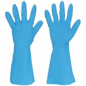 MCR SAFETY 5300M Chemical Resistant Glove, 8 mil Thick, 13 Inch Length, Diamond, M Size, Blue, 1 Pair | CT2NBL 48GL86