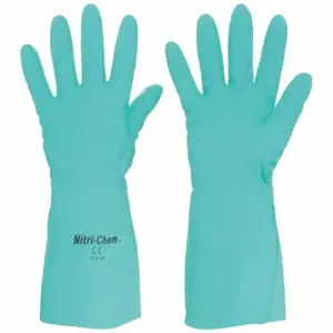 MCR SAFETY 5339S Chemical Resistant Glove, 18 mil Thick, 13 Inch Length, Diamond, L Size, Green, 1 Pair | CT2NCG 48GM17