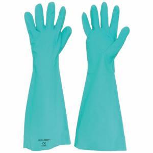 MCR SAFETY 5350L Chemical Resistant Glove, 22 mil Thick, 18 Inch Length, Grain, L Size, Green, 1 Pair | CT2NAM 48GM18