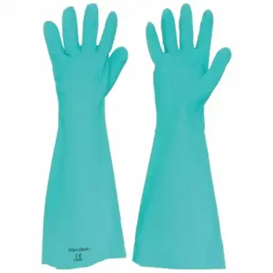 MCR SAFETY 5350XXL Chemical Resistant Glove, 22 mil Thick, 18 Inch Length, Grain, 2XL Size, Green, 1 Pair | CT2NAL 48GM20