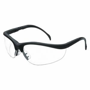 MCR SAFETY 55KY47 Schutzbrille, kratzfest, ohne Schaumstoffeinlage, traditioneller Rahmen, Halbrahmen, Schwarz, Schwarz | CT2TGT