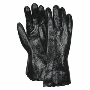 MCR SAFETY 6212R Chemikalienbeständiger Handschuh, 12 Zoll Länge, rau, Größe L, Schwarz, S6212R, 12er-Pack | CT2MXR 26J277